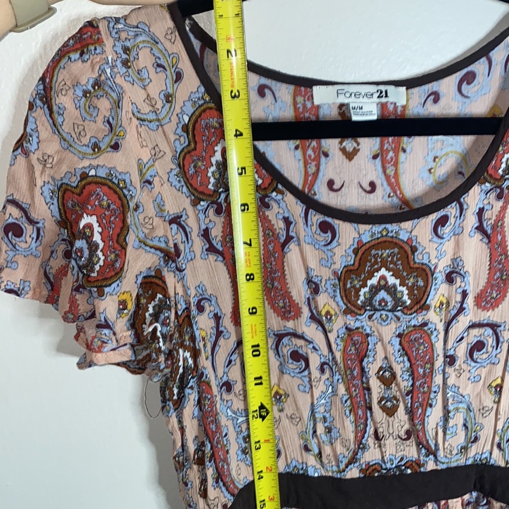 🎈Vintage Forever 21 paisley dress! - Picture 3 of 6